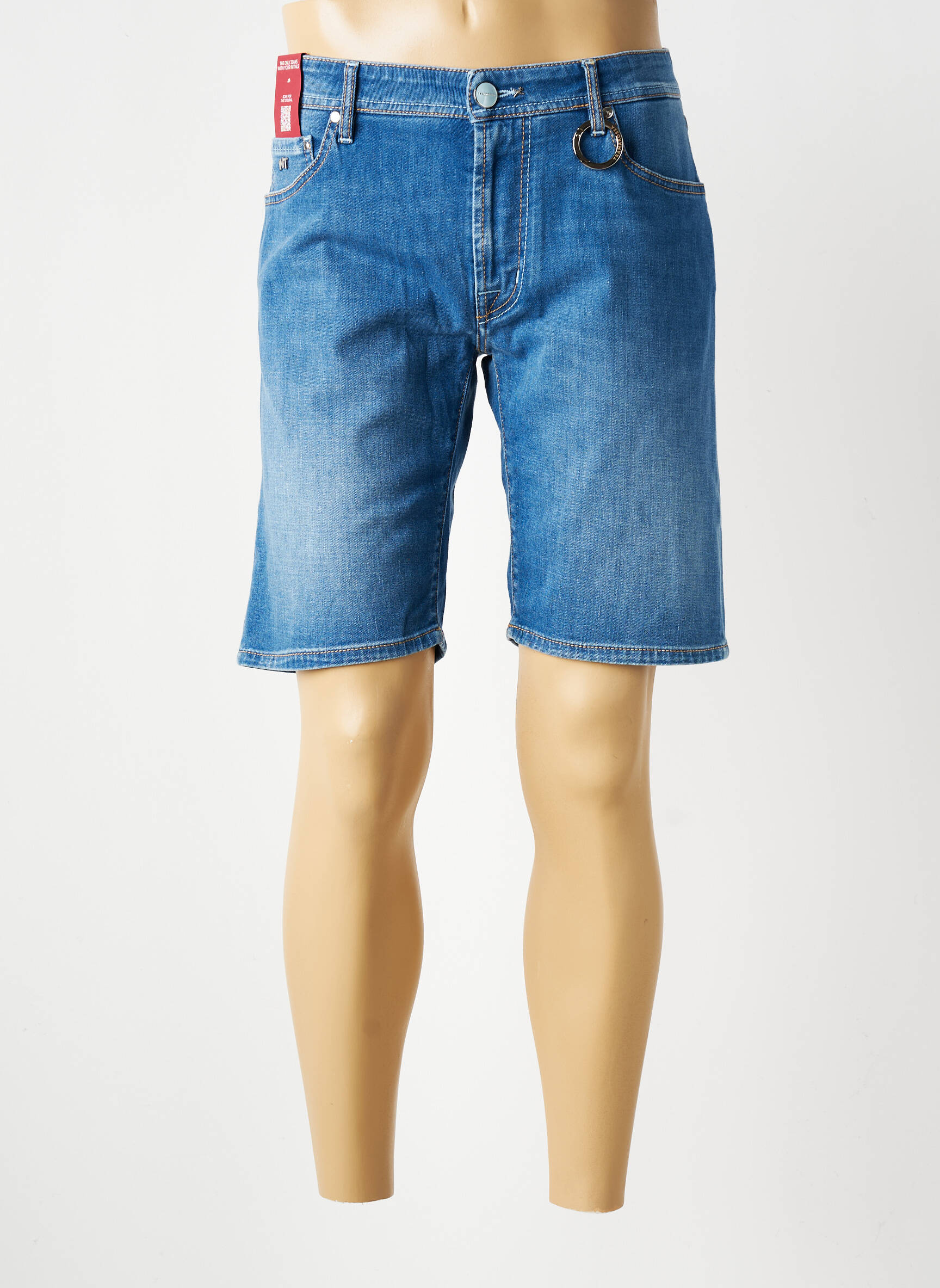 Bermuda tissage denim bleu TRAMAROSSA homme