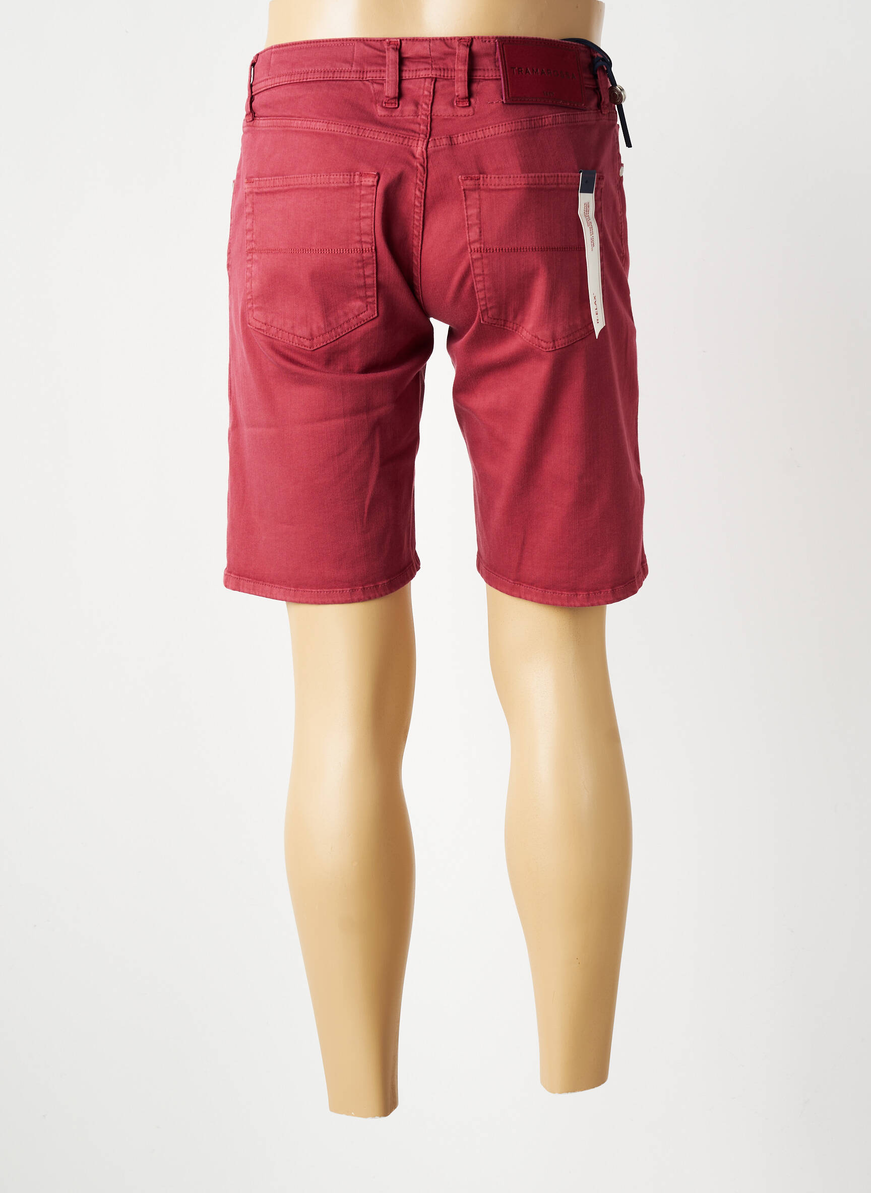 Bermuda coupe droite rouge TRAMAROSSA homme