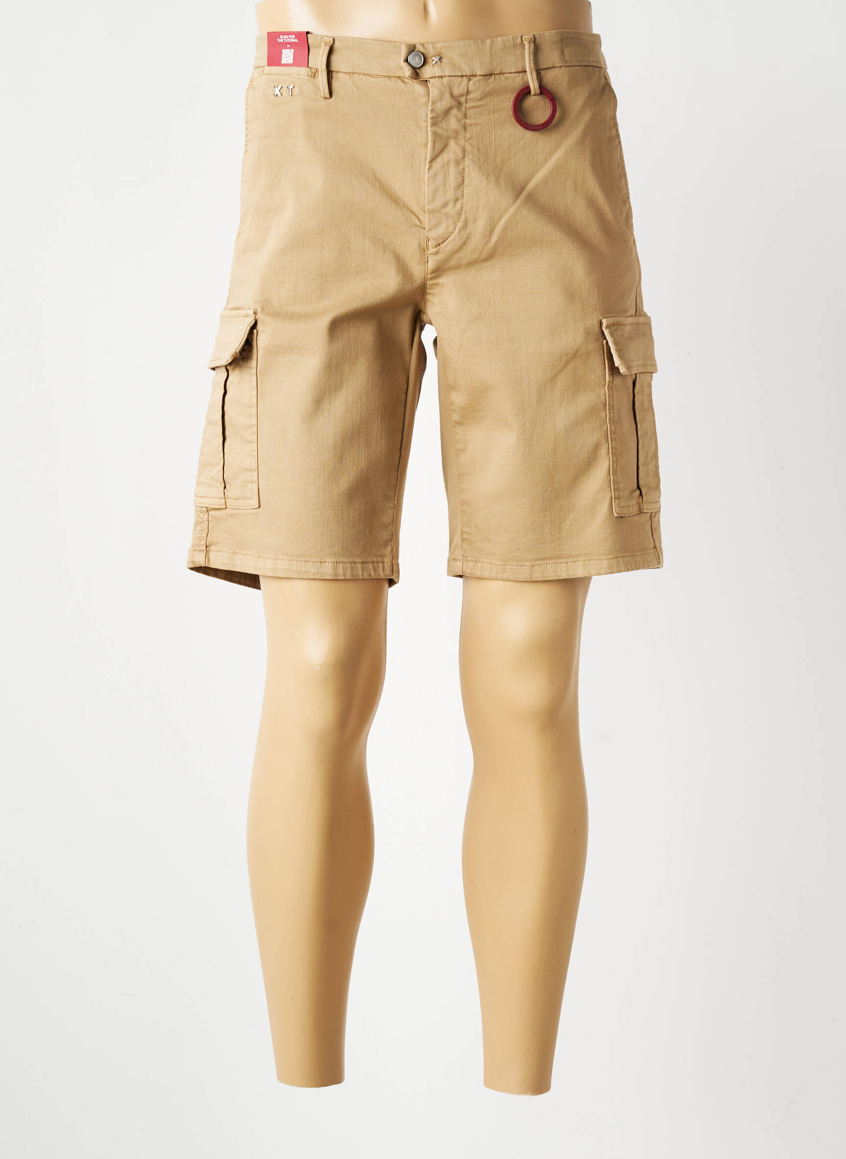 Bermuda coupe droite beige TRAMAROSSA homme