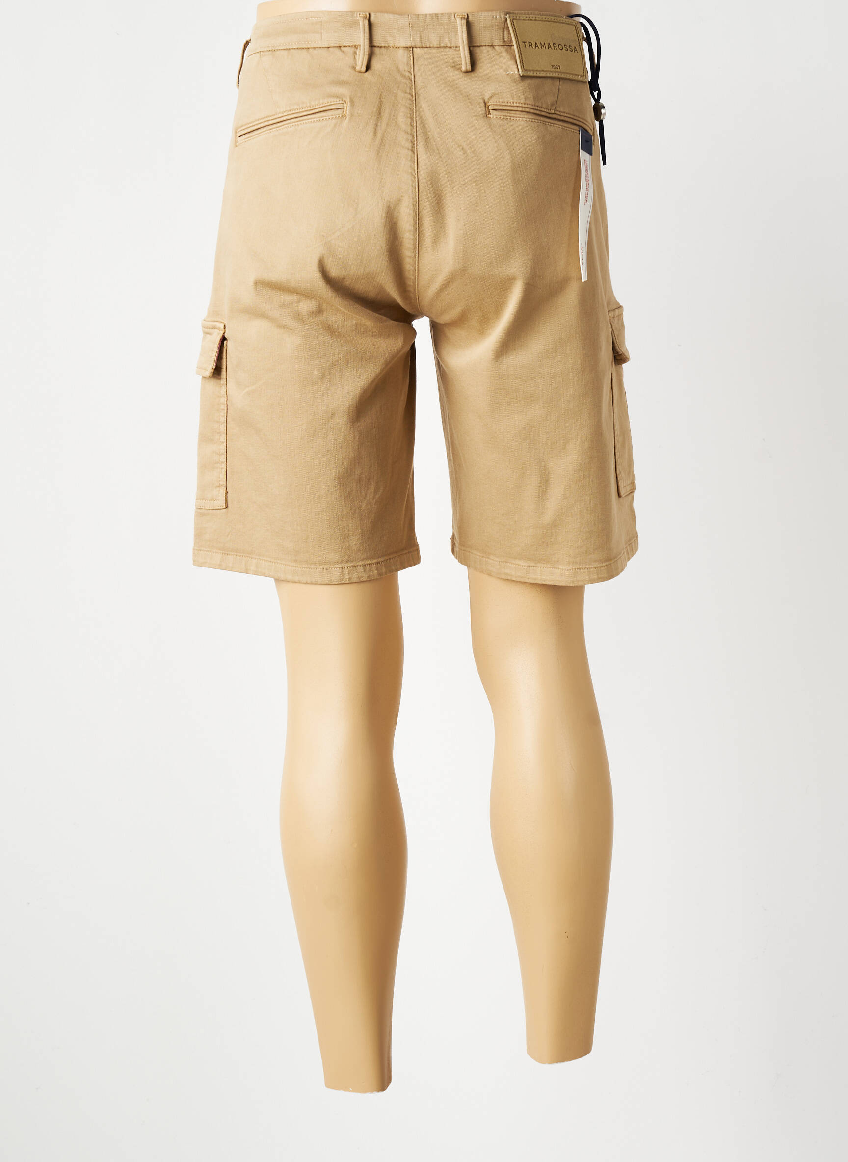 Bermuda coupe droite beige TRAMAROSSA homme