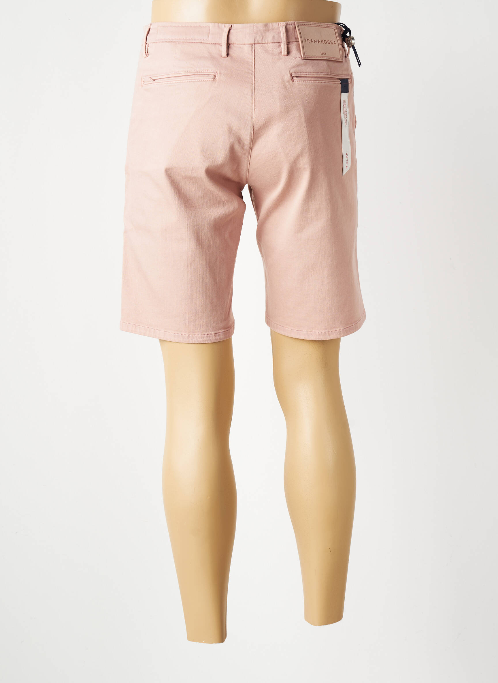 Bermuda coupe droite rose TRAMAROSSA homme