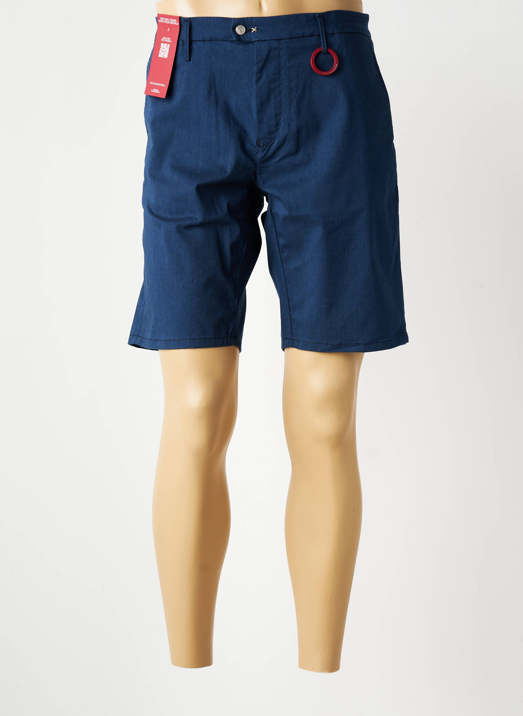 Bermuda coupe droite bleu TRAMAROSSA homme