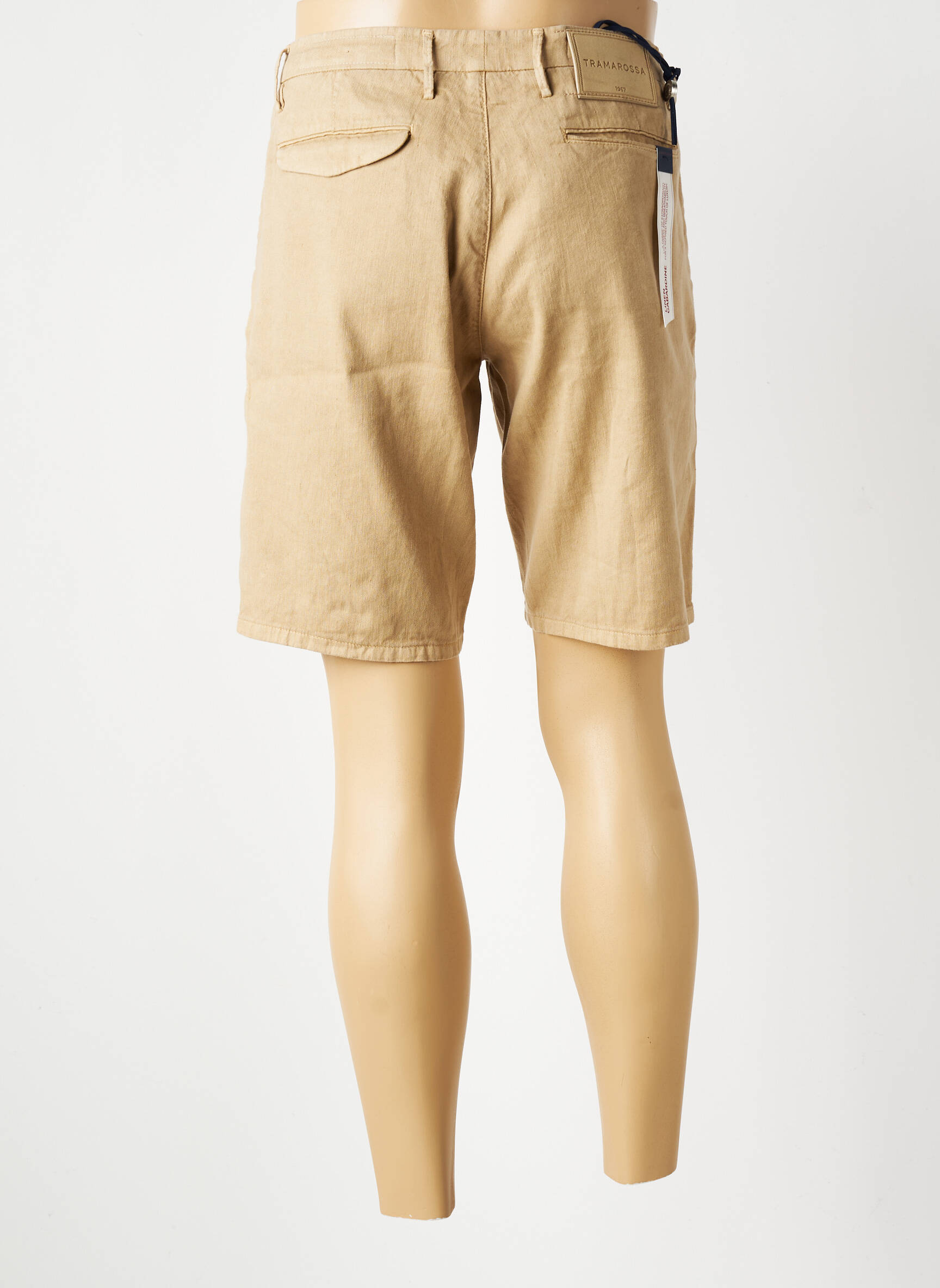 Bermuda coupe droite beige TRAMAROSSA homme