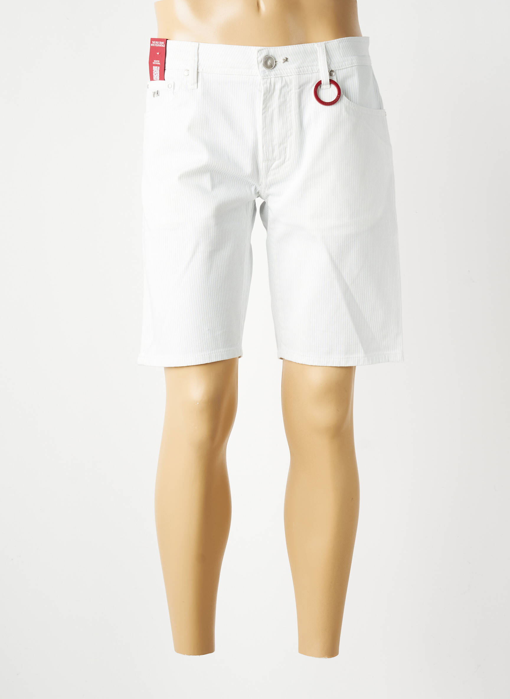 Bermuda coupe droite blanc TRAMAROSSA homme