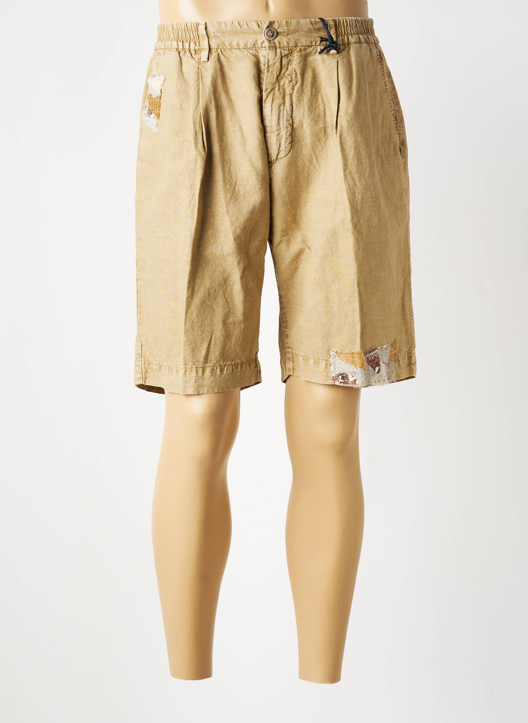 Bermuda taille élastique beige BOB homme