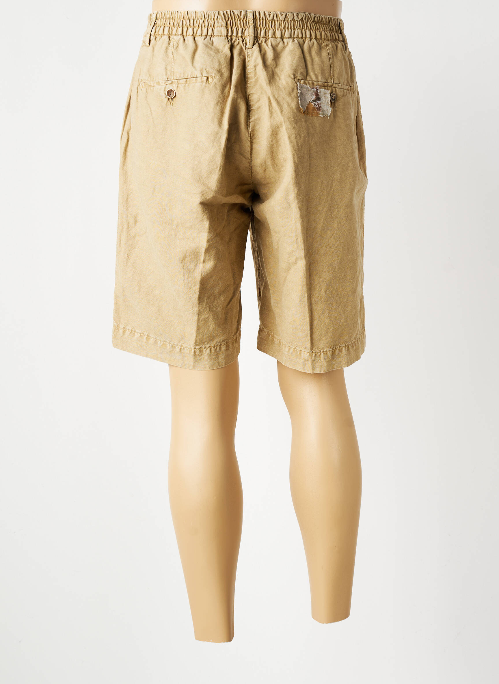 Bermuda taille élastique beige BOB homme