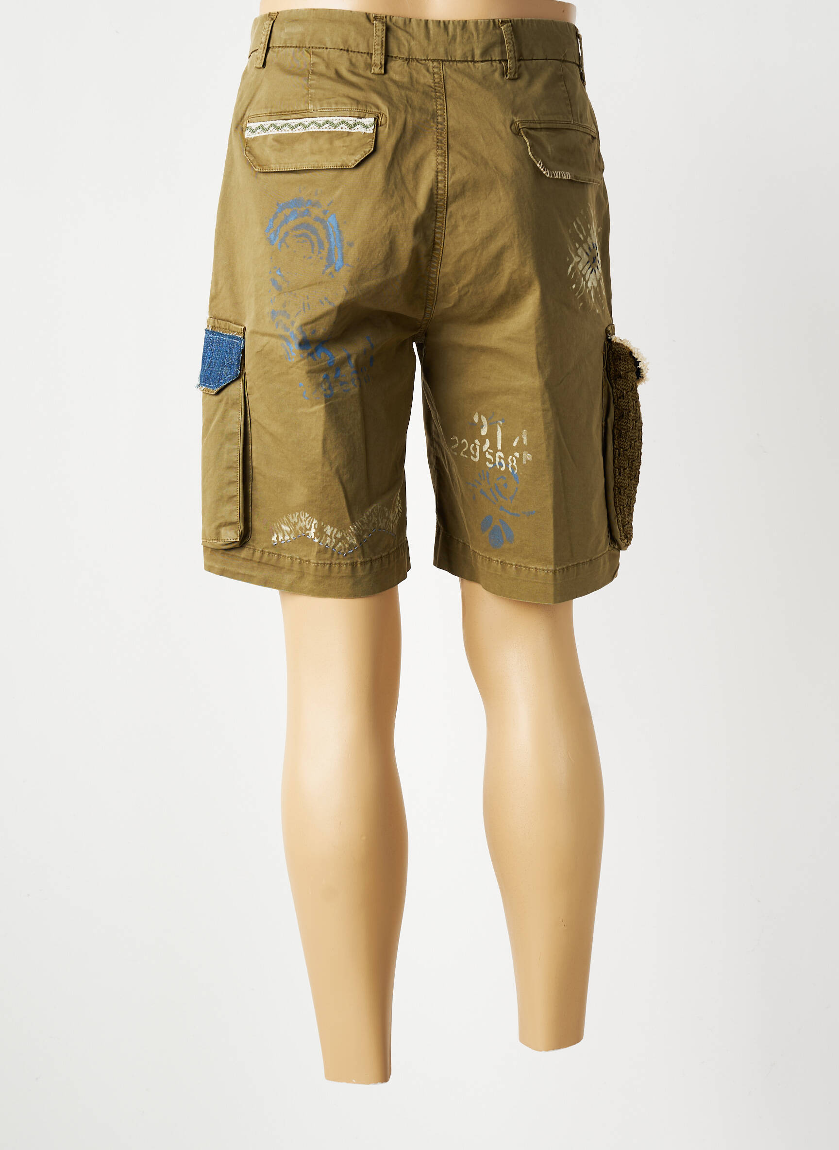 Bermuda coupe droite vert BOB homme