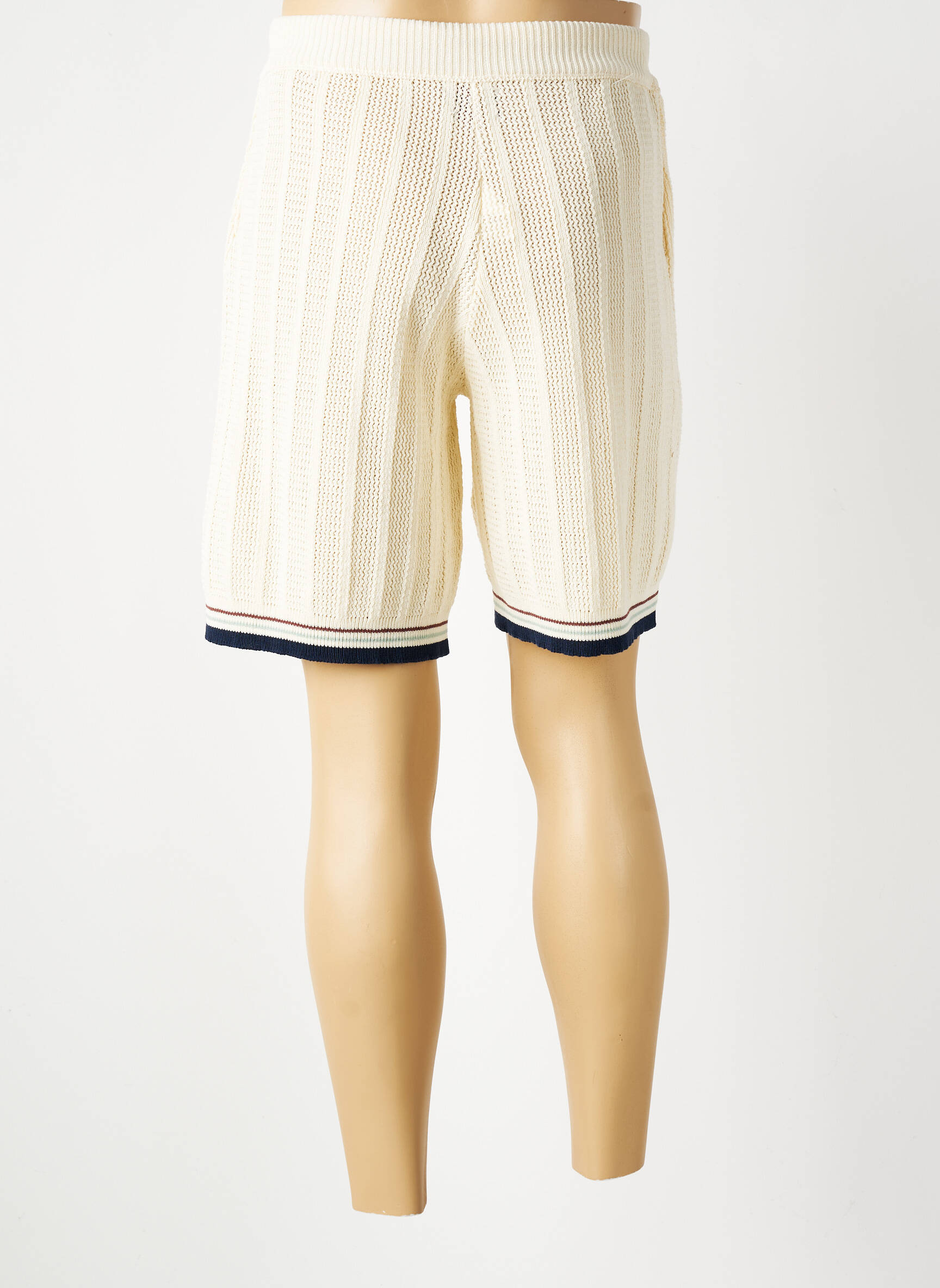 Bermuda taille élastique beige BOB homme