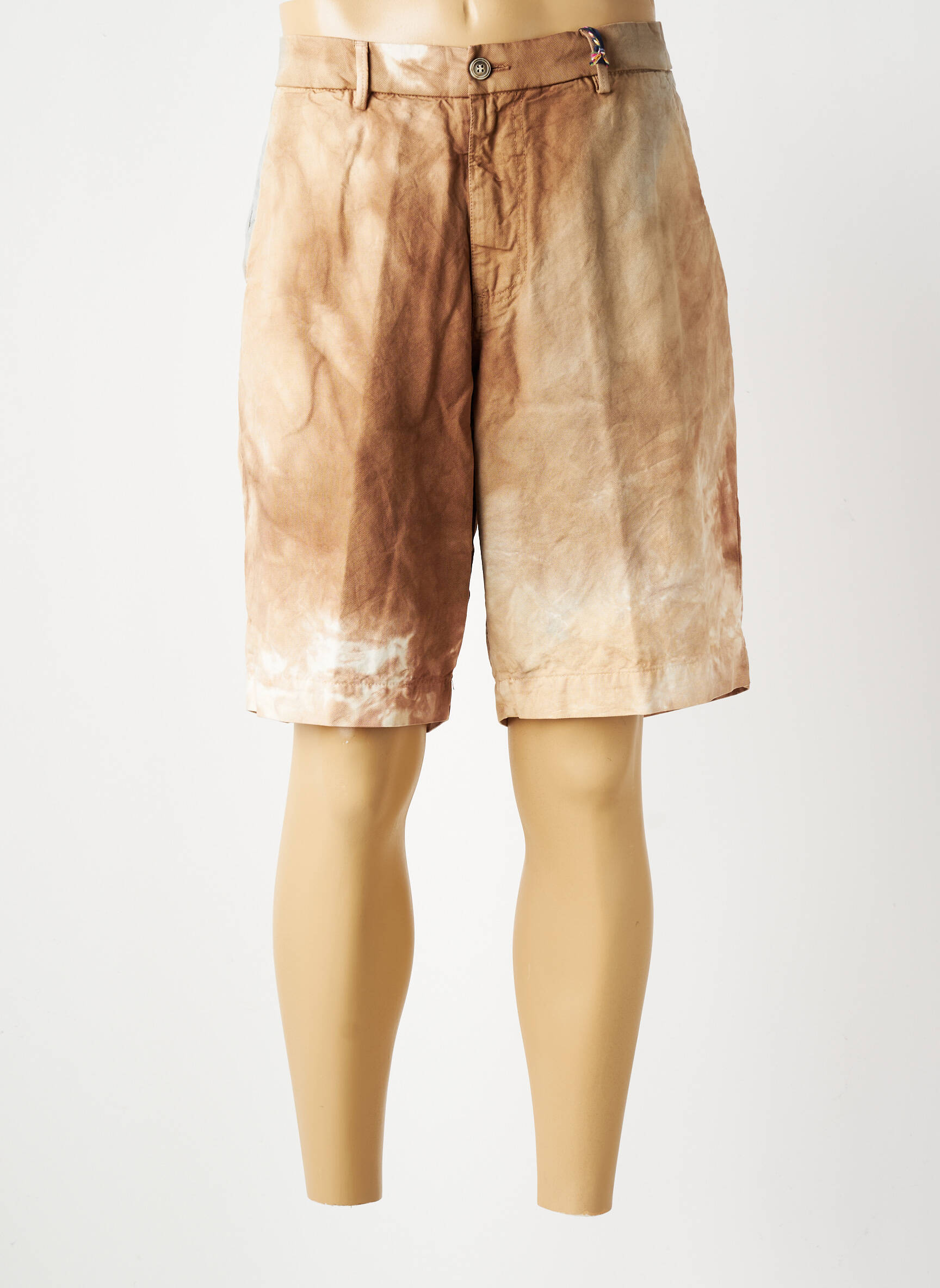 Bermuda coupe droite beige BOB homme