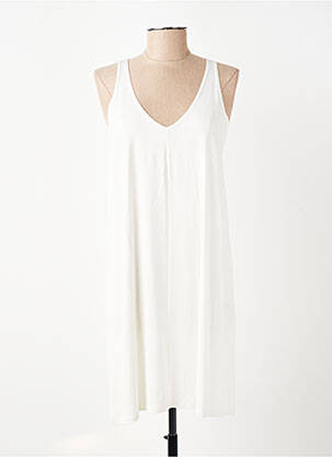 Robe courte sans manche sans manche blanc FRANCK ANNA femme