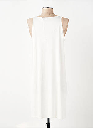 Robe courte sans manche sans manche blanc FRANCK ANNA femme