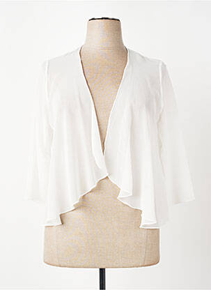 Gilet manches longues manches 3/4 blanc FRANCE RIVOIRE femme