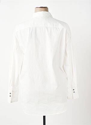 Chemisier coupe droite manches longues blanc ELENA MIRO femme