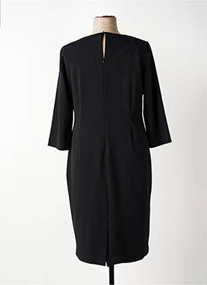Robe mi-longue manches 3/4 manches 3/4 noir ELENA MIRO femme