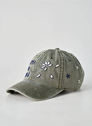 Casquette broderie vert BOB femme