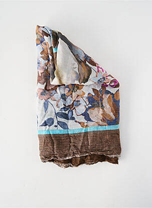 Foulard imprimé fantaisie marron BOB homme