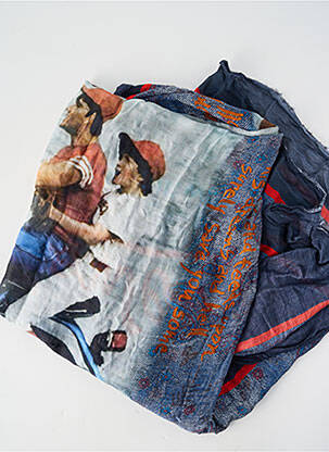 Foulard imprimé fantaisie bleu BOB homme