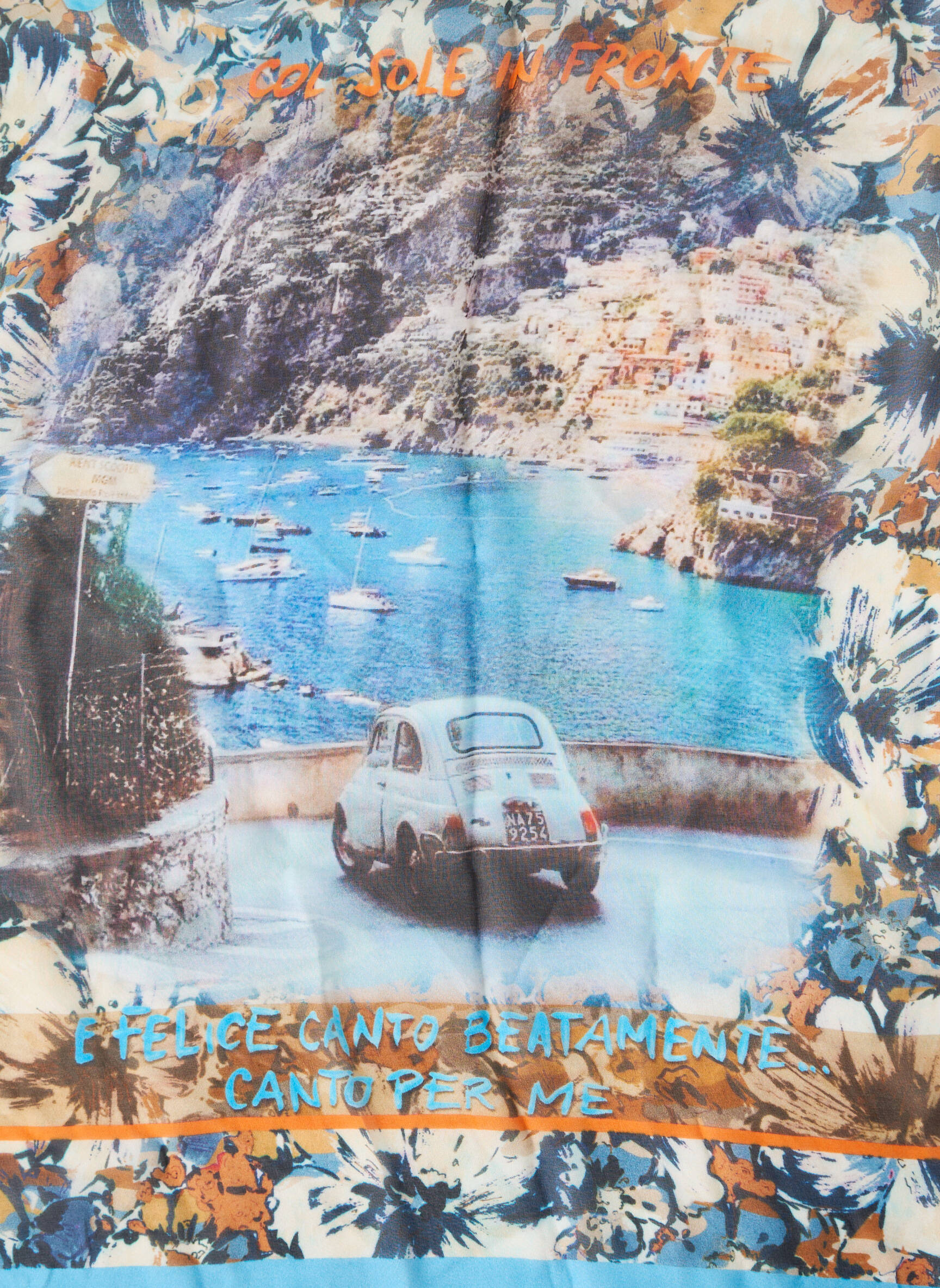 Foulard imprimé fantaisie bleu BOB homme