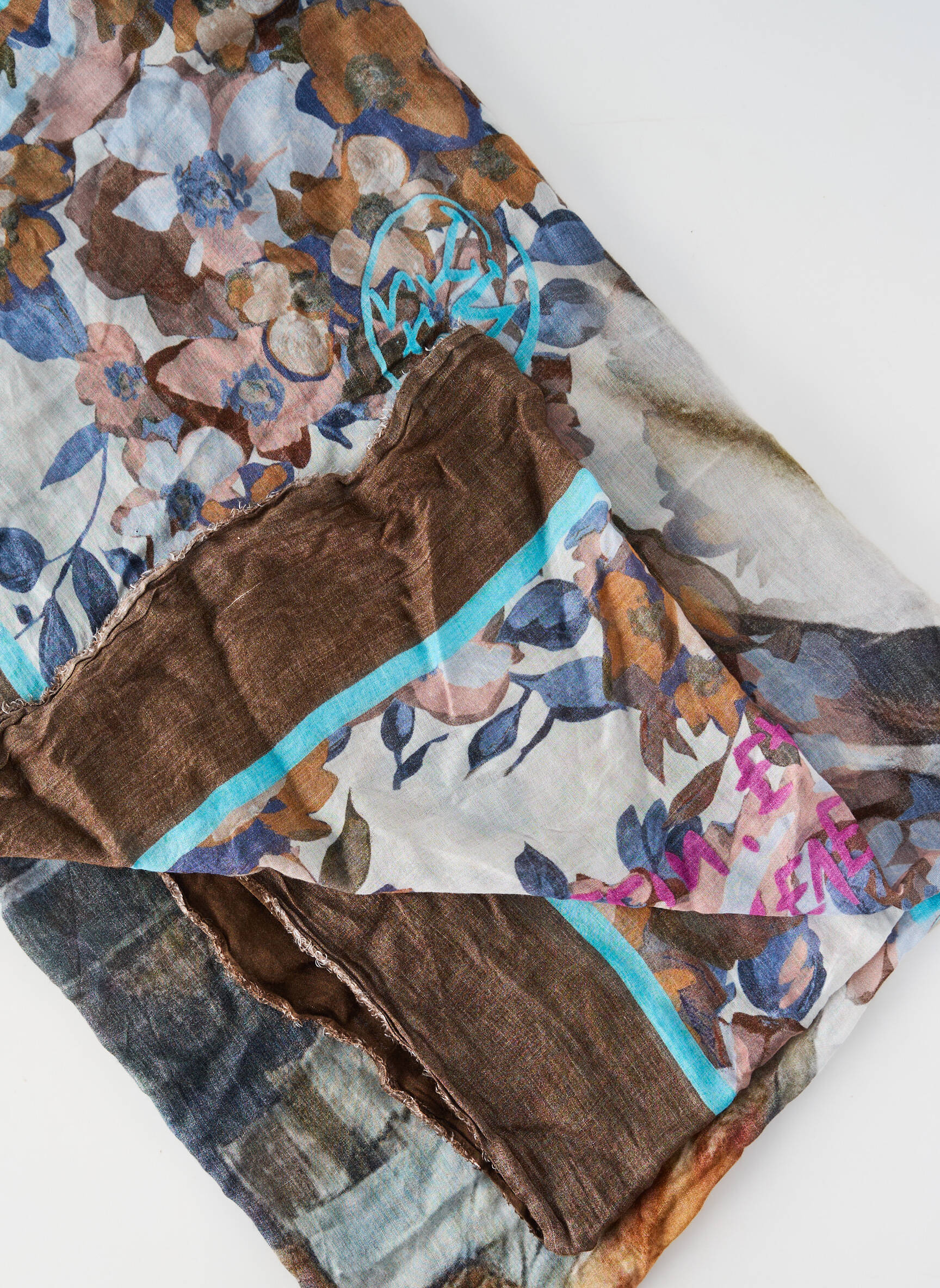 Foulard imprimé fantaisie marron BOB homme