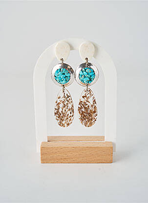 Boucles d’oreilles fermeture boucle(s) bleu NATURE BIJOUX femme