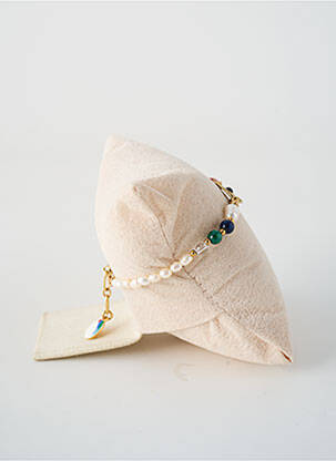 Bracelet fermeture fermoir mousqueton blanc NATURE BIJOUX femme