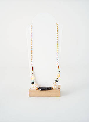Collier ornement perles marron NATURE BIJOUX femme
