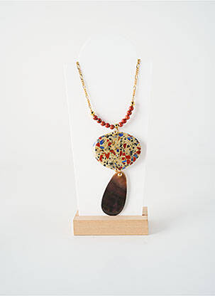 Collier ornement perles marron NATURE BIJOUX femme