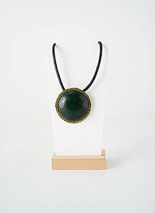 Collier ornement breloque / pampille vert NATURE BIJOUX femme