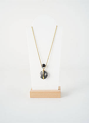 Collier ornement pierre noir NATURE BIJOUX femme