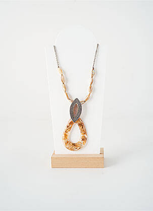 Collier ornement perles marron NATURE BIJOUX femme