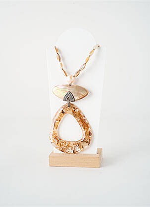 Collier ornement perles beige NATURE BIJOUX femme