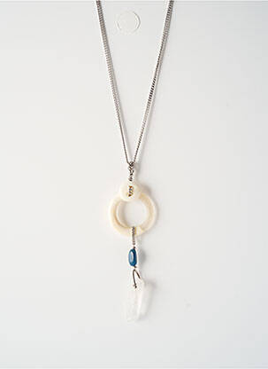 Collier ornement pierre blanc NATURE BIJOUX femme