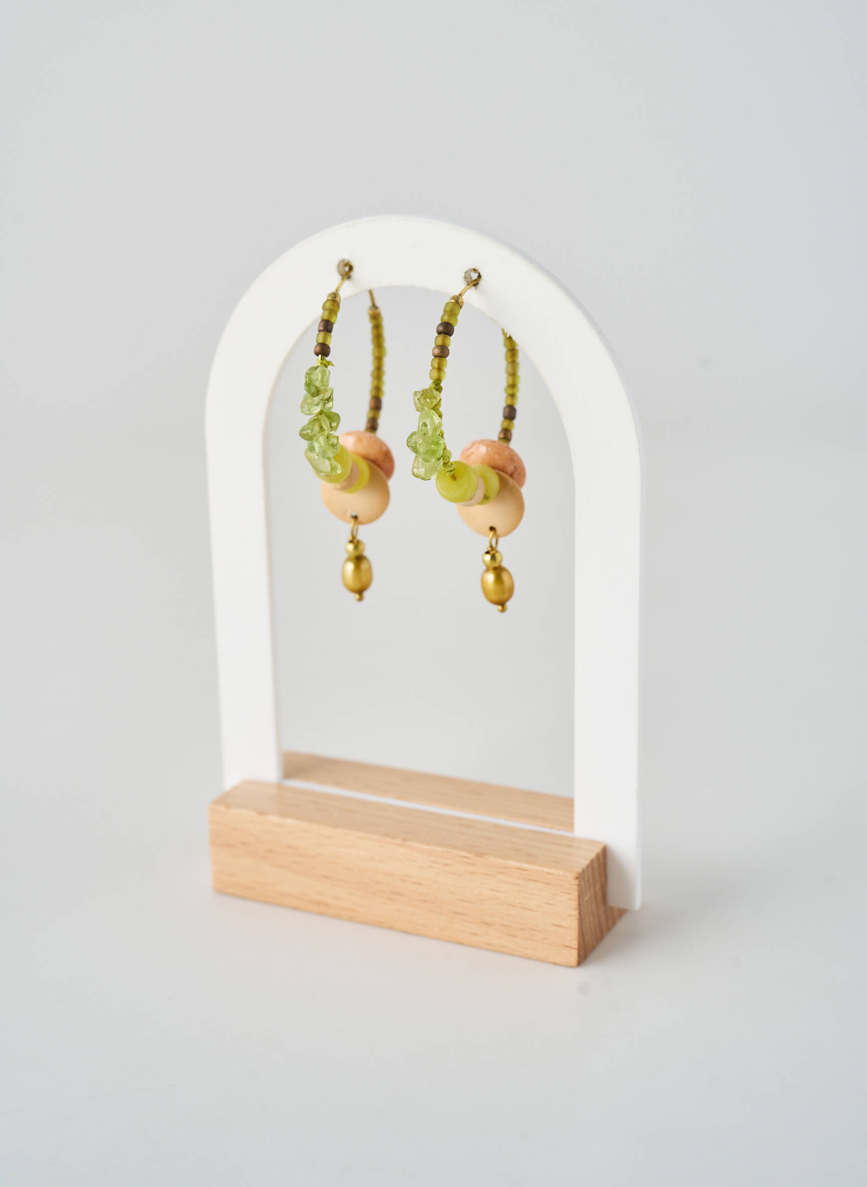 Boucles d’oreilles ornement perles vert NATURE BIJOUX femme