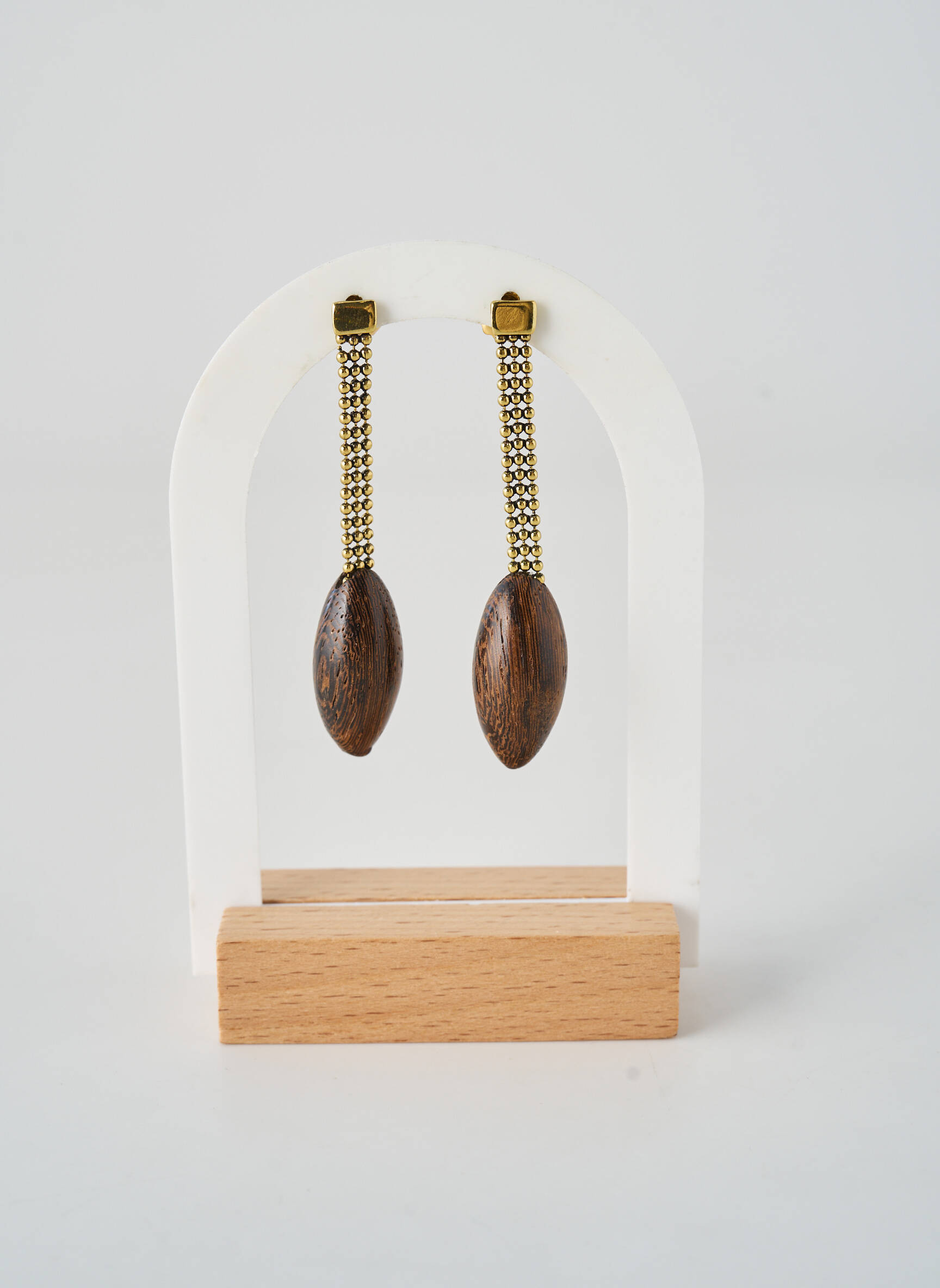 Boucles d’oreilles fermeture boucle(s) marron NATURE BIJOUX femme