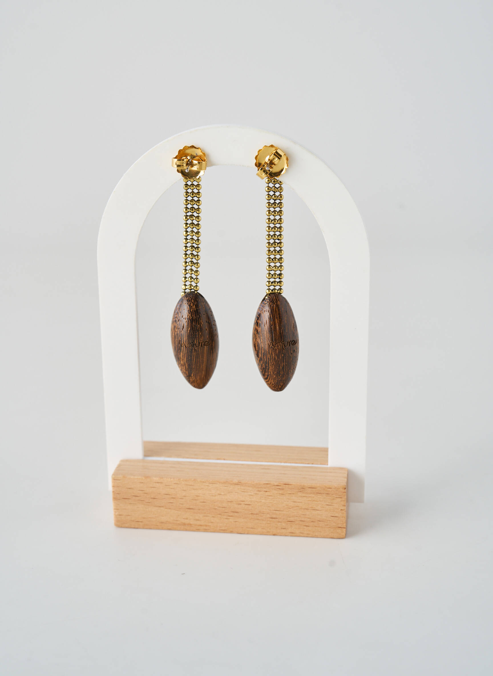 Boucles d’oreilles fermeture boucle(s) marron NATURE BIJOUX femme