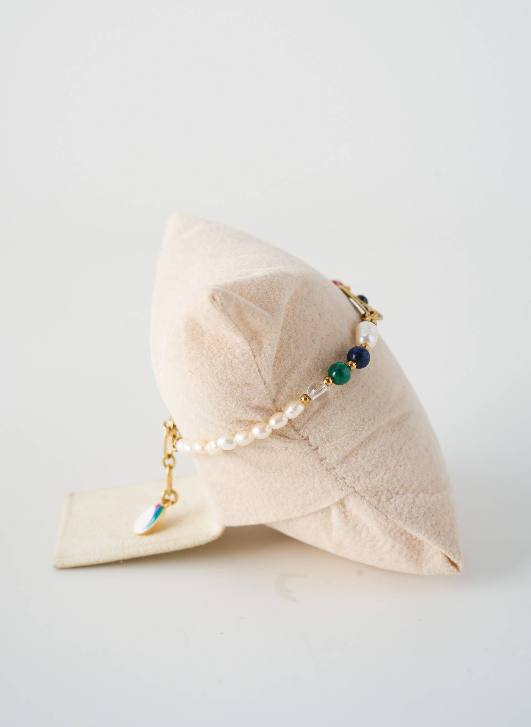 Bracelet fermeture fermoir mousqueton blanc NATURE BIJOUX femme