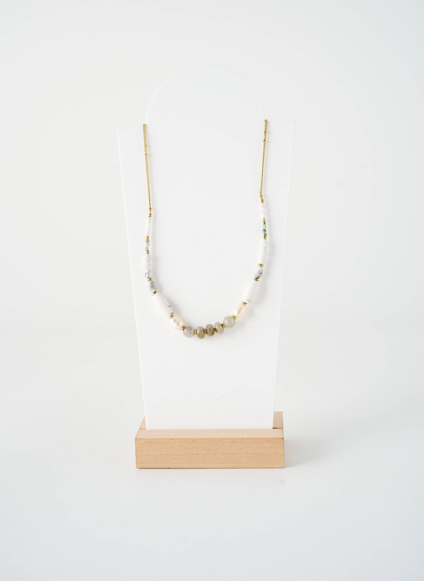 Collier ornement perles gris NATURE BIJOUX femme