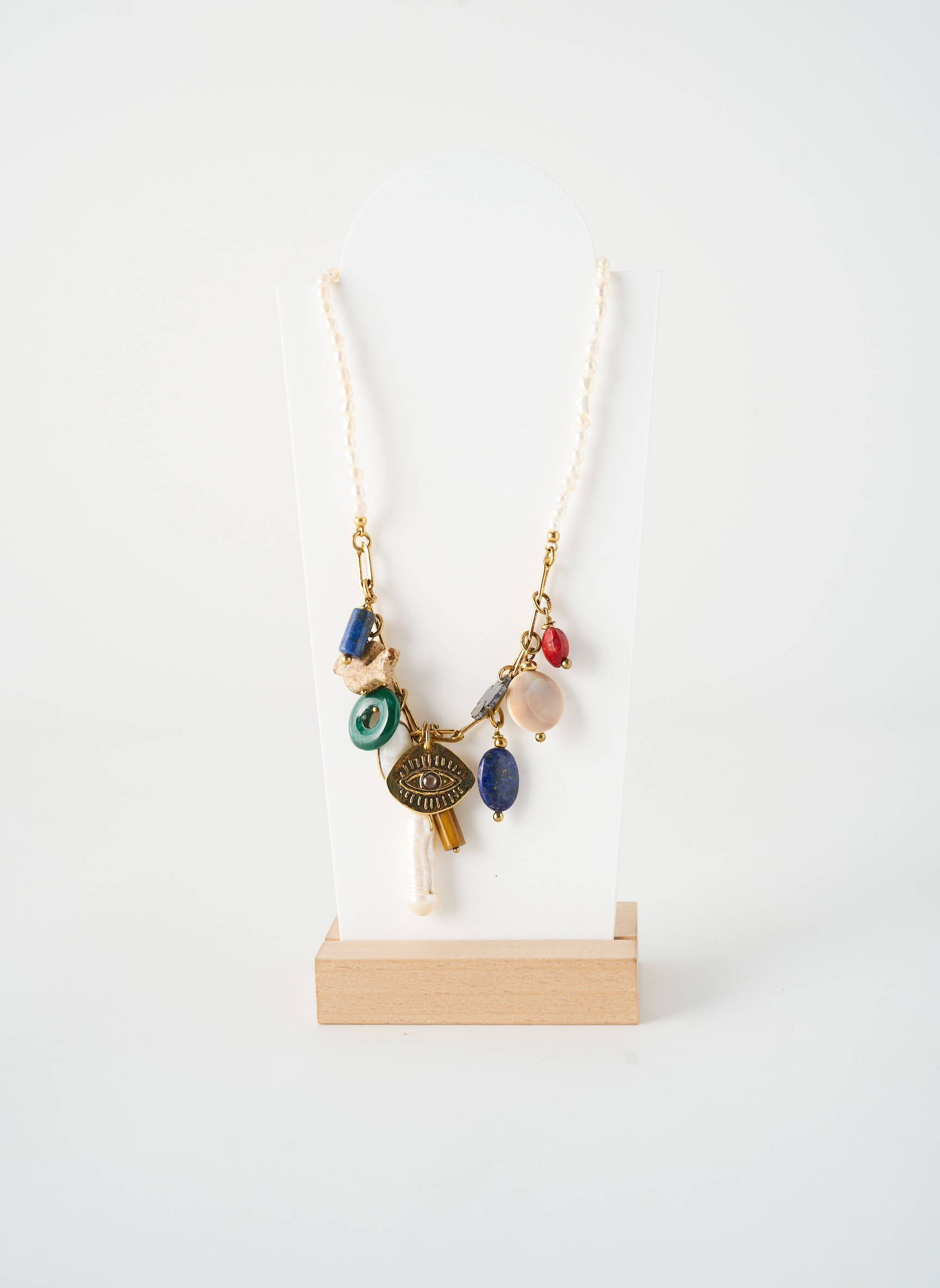 Collier ornement perles blanc NATURE BIJOUX femme