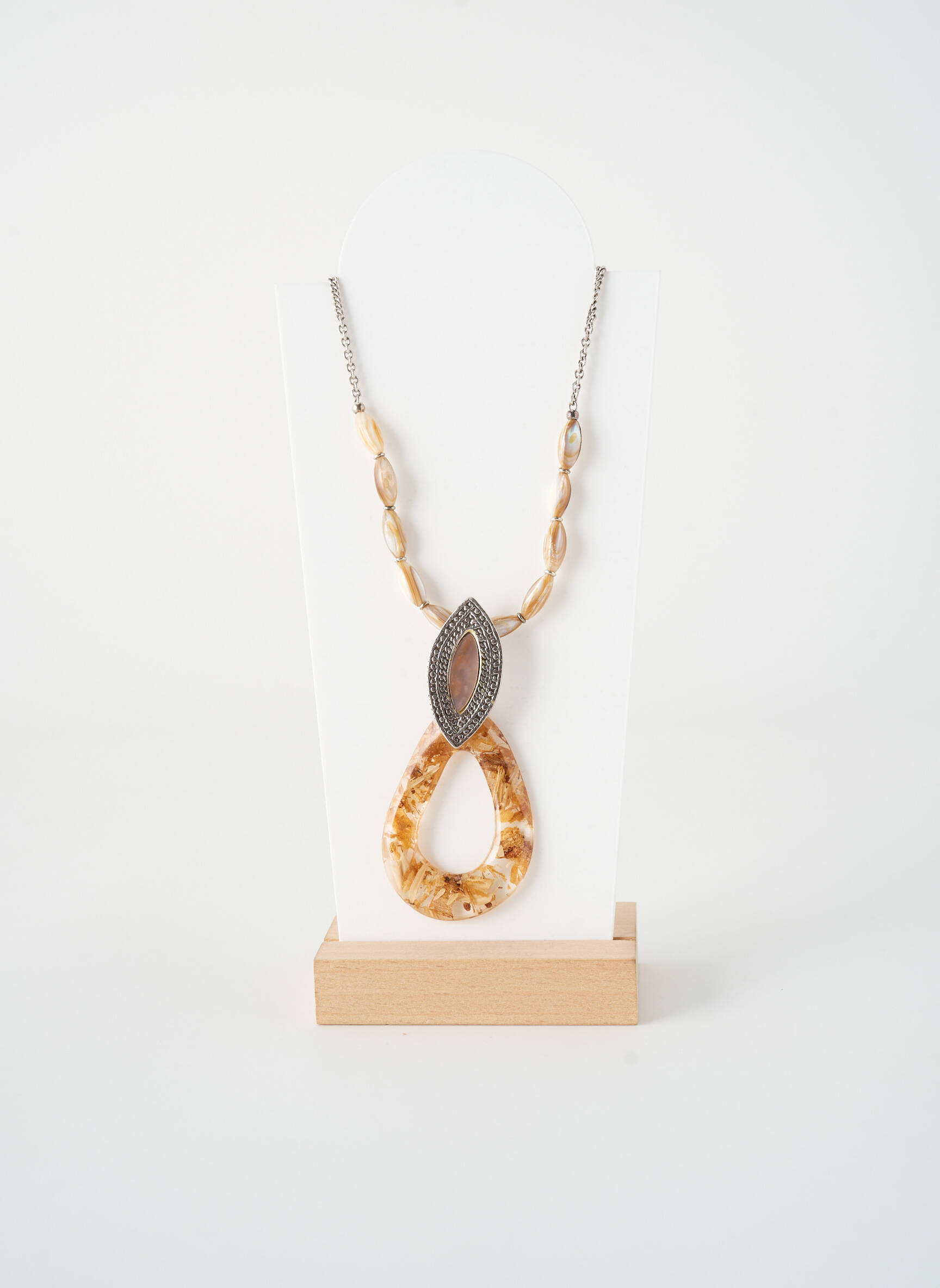 Collier ornement perles marron NATURE BIJOUX femme