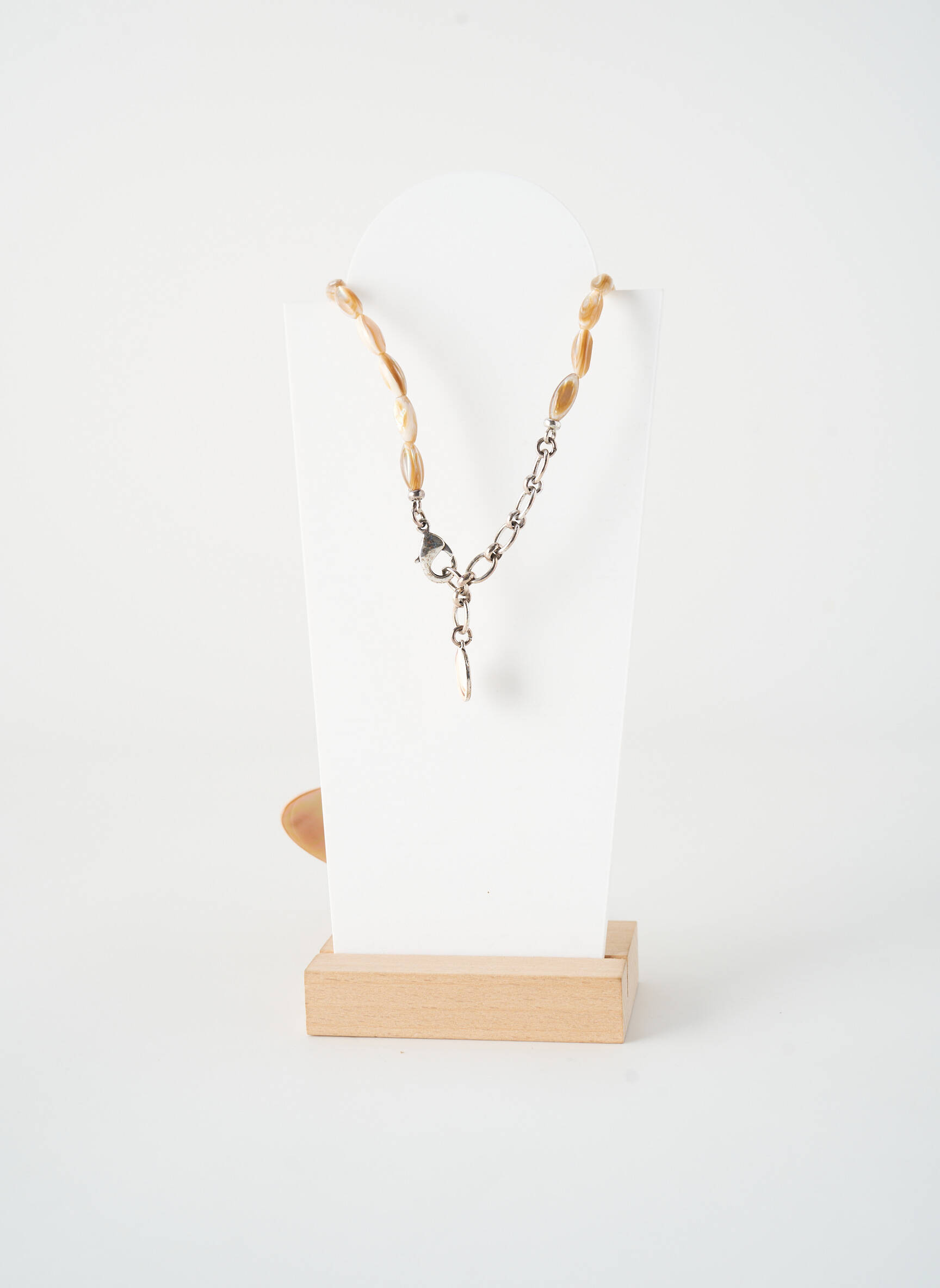 Collier ornement perles beige NATURE BIJOUX femme