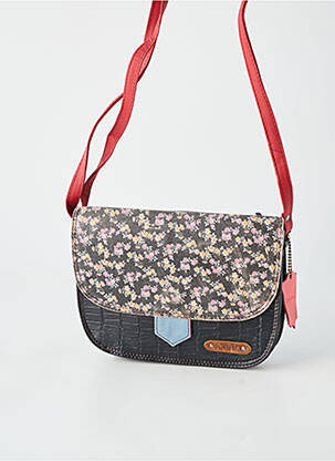 Sac multipoches forme rectangulaire noir SORUKA femme