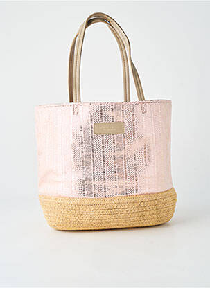 Sac doublure textile forme plage rose LE VOYAGE EN PANIER femme