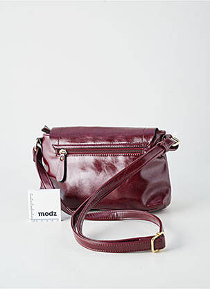 Sac multipoches forme rectangulaire rouge INES DELAURE femme