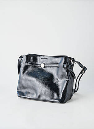 Sac multipoches forme rectangulaire noir INES DELAURE femme