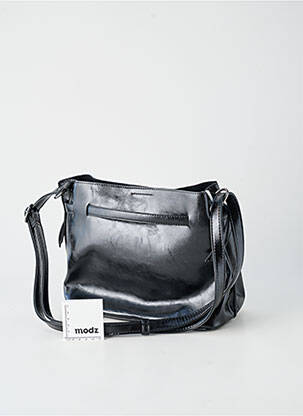 Sac multipoches forme rectangulaire noir INES DELAURE femme