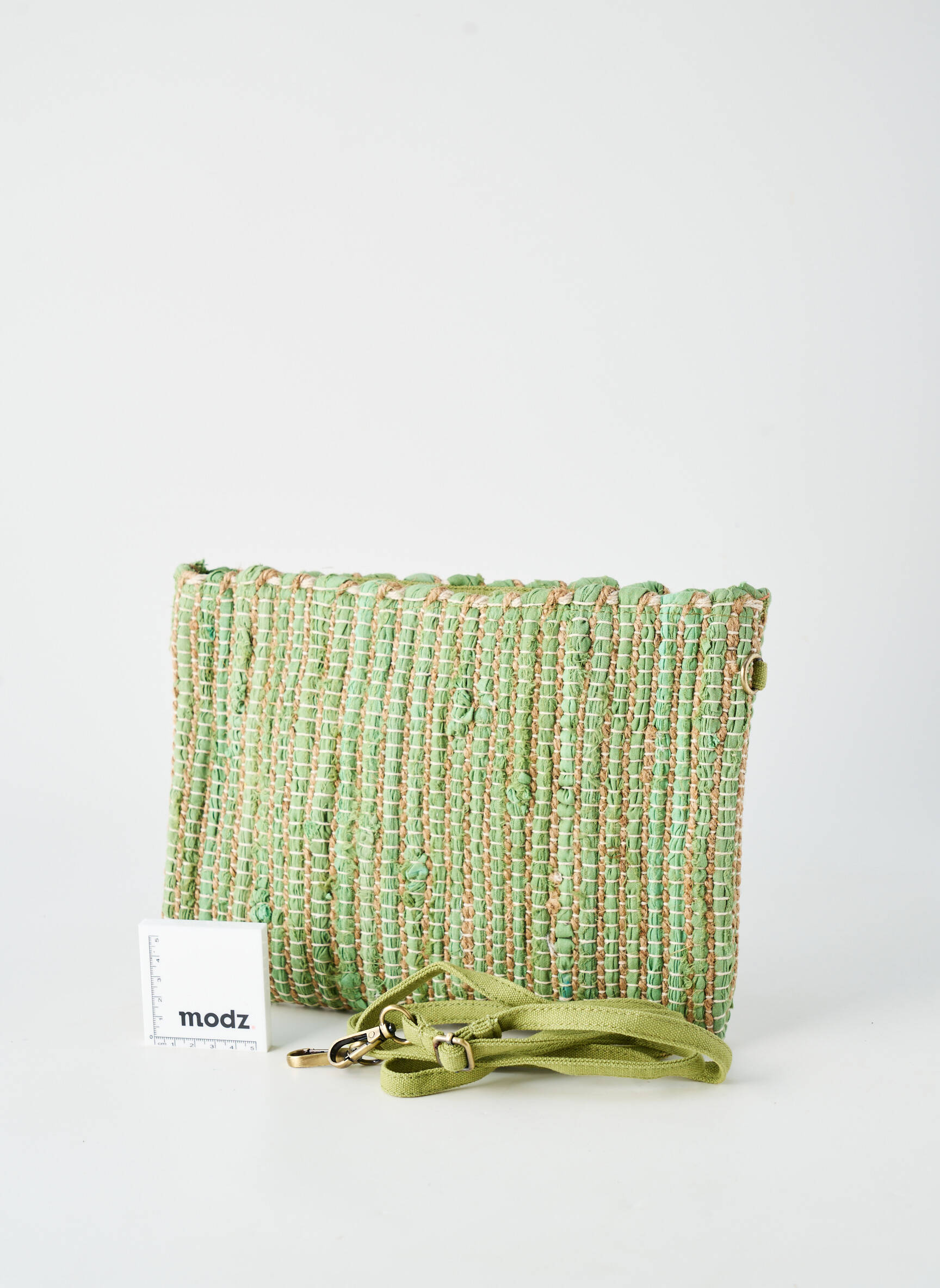 Pochette doublure textile vert LE VOYAGE EN PANIER femme