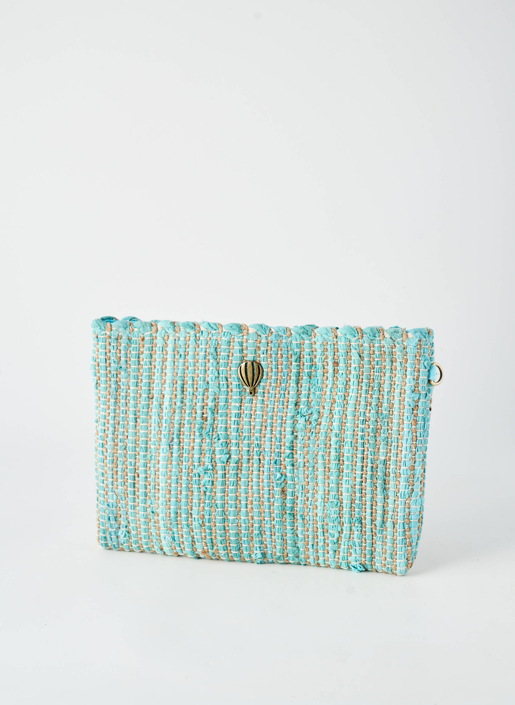 Pochette doublure textile bleu LE VOYAGE EN PANIER femme
