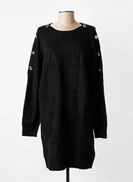 Robe pull stretch manches longues noir LE TEMPS DES CERISES femme