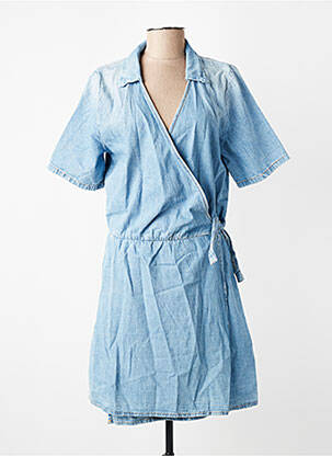 Robe courte manches courtes manches courtes bleu LE TEMPS DES CERISES femme