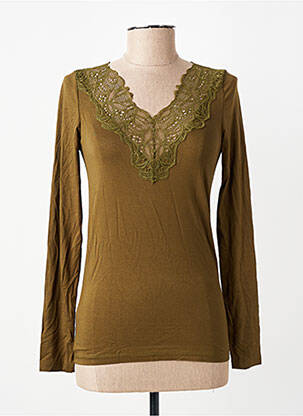 Top stretch manches longues vert SOYACONCEPT femme
